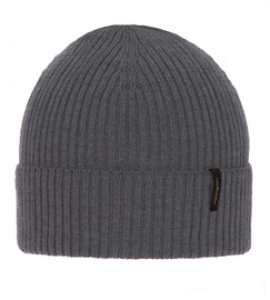 Czapka zimowa damska, wełna merino, Geman, szary ciemny, 54-56 cm