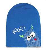 Czapka wiosenna/jesienna dla chłopca, bawełniana z potworkiem, Booo rozm. 48-50 cm