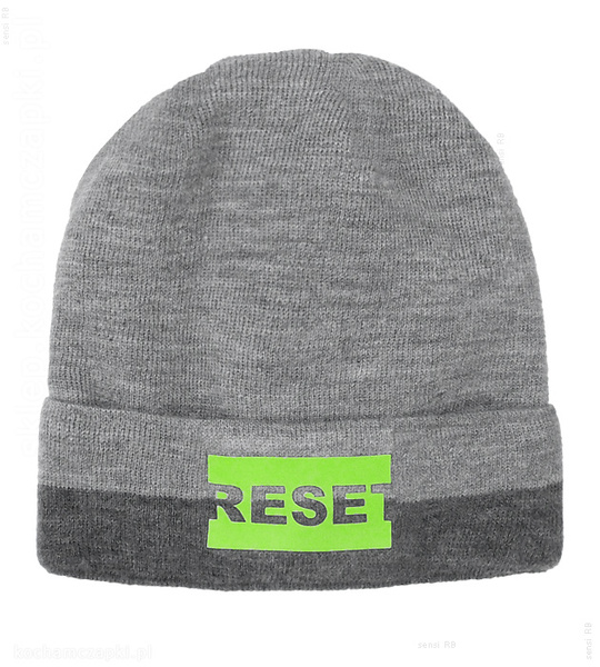 Czapka chłopięca, zimowa, klasyczna z odblaskiem Reset rozm. 50-53 cm