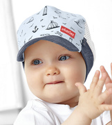 Czapka na lato dla chłopczyka, bawełniana z siateczką, Navasti, 51-52 cm