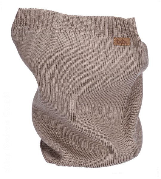 Komin z wełny merino, 7639, unisex, beżowy