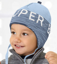 Czapka na jesień/wiosnę dla chłopca Super Look na uszy rozm. 42-46 cm