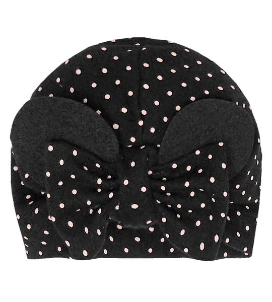 Czapka wiosenna/jesienna dla dziewczynki, czarna, Facilia 48-50 cm