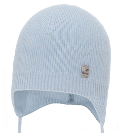 Czapka merino z kaszmirem, dla chłopca, wiosenna/jesienna, Notano, jasny niebieski, 47-49 cm