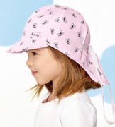 Czapka z daszkiem dla dziewczynki, safari, różowa, Regna, 49-51 cm