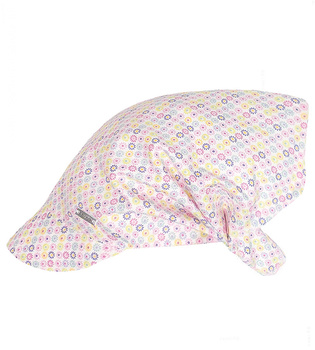 Chustka z daszkiem, na gumce, na głowę dla dziewczynki, różowo-fioletowy, Karinka, 50-53 cm