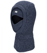 Kominiarka zimowa z wełny merino 100% dla chłopca, Kajetan, granatowa, 48-52 cm