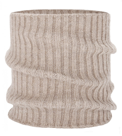 Komin zimowy na szyję, merino 34%, Sebtia, beżowy