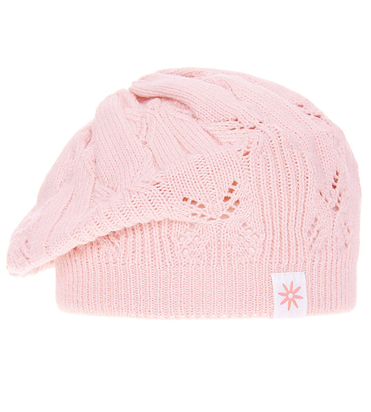 Beret dla dziewczynki wiosenny, różowy (2), Ramcela, 52-54 cm