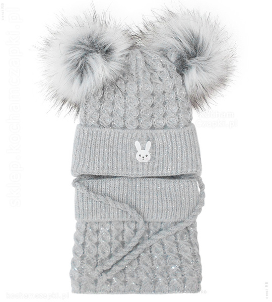 Komplet zimowy czapka i komin/golf dla dziewczynki, Octavia rozm. 49-52 cm