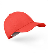 Czapka damska z daszkiem z lnu,  S21-05L,  czerwony (80% len) , 54-56 cm