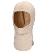 Kominiarka zimowa z wełny merino 100% dla chłopca,  Virgon, beżowa, 52-56 cm