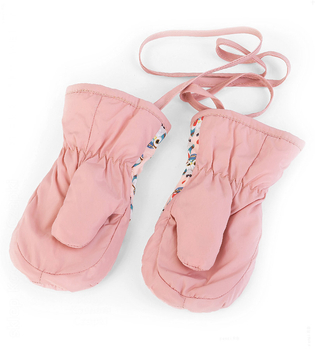 Ortalionowe rękawiczki dla dziewczynki, ciepłe zimowe, rozm. 2-4 lat