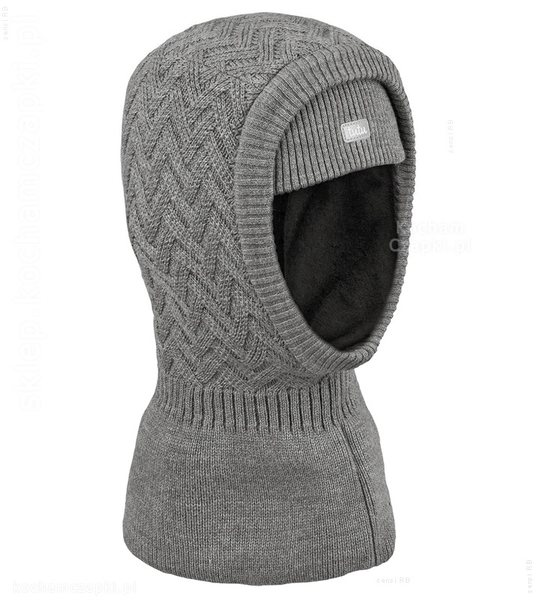 Kominiarka zimowa dla chłopca, szara, Baridi, 50-54 cm