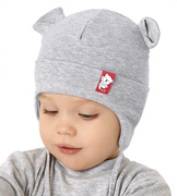 Czapka wiosenna/jesienna dla chłopca, szara, Tulon, 42-45 cm