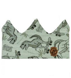 Opaska dla chłopca, korona, na głowę/uszy, Tilmio, zielona, 46-50 cm