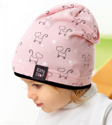 Czapka wiosenna /jesienna, dla dziewczynki, Kitty Star, różowa, 44-46 cm