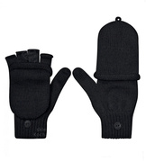 Rękawiczki damskie z wełny merino 100%, odkryte palce, 2317, czarne