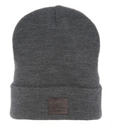 Czapka zimowa dla chłopca, beanie, z wywinięciem, Emist, szara, 52-56 cm