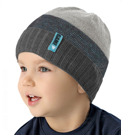 Czapka wiosenna/jesienna dla chłopca, dzianinowa, Piwike, rozm. 44-47 cm