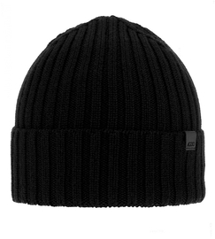 Czapka zimowa męska, wełna merino, Thanan, czarny, 56-59 cm