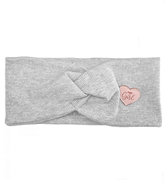 Opaska bawełniana dla dziewczynki, szary + błyszcząca nitka, Voima, 46-50 cm