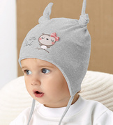 Czapka wiosenna/jesienna dla dziewczynki, szara, Corniog, 42-46 cm