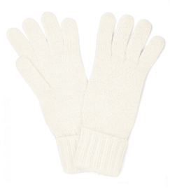 Rękawiczki damskie, wiskoza-wełna-agnora, K394074, uniwersalne, białe mleczne, M/L