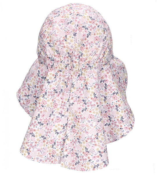 Czapka na lato dla dziewczynki, z ochroną karku, Kenoia, 46-48 cm