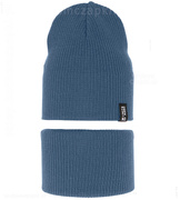 Komplet wiosenny-jesienny, czapka i komin dla chłopca, Tunis, 48-51 cm