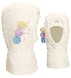 Kominiarka zimowa dla dziewczynki, kremowa, Mantira, 44-48 cm