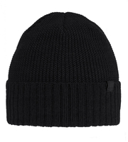Czapka zimowa męska, z wełną merino, Weser, czarna, 56-59 cm