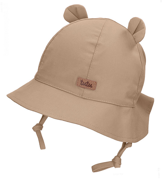 Kapelusz z filtrem UV +30, bawełniany, Zorey, ciemny beżowy, 50-52 cm