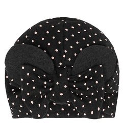 Czapka wiosenna/jesienna dla dziewczynki, czarna, Facilia 48-50 cm