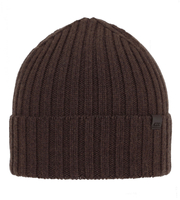 Czapka zimowa męska, wełna merino, Thanan, brązowy, 56-59 cm