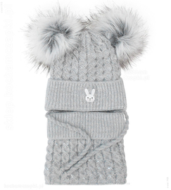 Komplet zimowy czapka i komin/golf dla dziewczynki, Octavia rozm. 49-52 cm