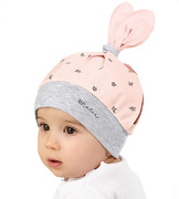 Czapka/chustka na lato, na dwa kucyki, pudrowa, Vikka, 48-52 cm