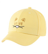 Czapka z daszkiem dla dziewczynki, żółta, 46-49 cm