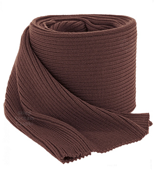 Szalik damski/męski, z wełny 100% merino, zimowy, brązowy, Seicca