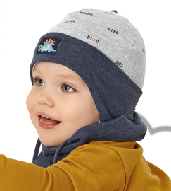 Czapka chłopięca na wiosnę/jesień, wiązana, Tempio, rozm. 46-49 cm