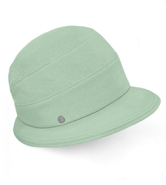 Kapelusz damski z lnu na lato, Osita, zielony, 55-57 cm