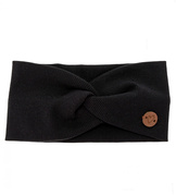 Opaska na głowę dla dziewczynki, bawełniana, Jaskana, czarna, 48-50 cm