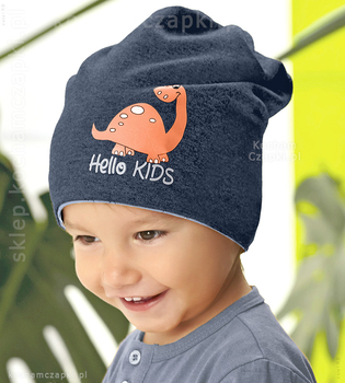 Dwustronna czapka z dinozaurami Dinosaurus Kids  rozm. 43-46 cm
