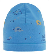 Czapka bawełniana niemowlęca, jesienna/wiosenna, niebieska (18) , Ifal, 40-42