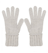 Rękawiczki merino damskie, wełna 100%, Kendall, szare, M/L