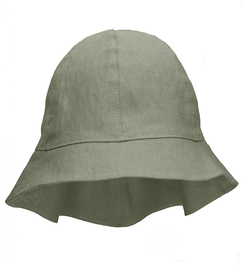 Kapelusz lniany, dziewczęcy, Iroro, zielony, 53-55 cm