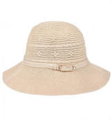 Kapelusz damski na lato, elegancki, Violena, beżowy, 55-56 cm