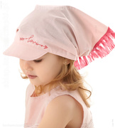 Chustka z daszkiem dla dziewczynki, na głowę, na gumce, różowa, Ariso, 52-54 cm
