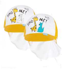 Czapka z daszkiem typu safari,  nadruk zmieniający kolor na słońcu, Emiliano, rozm. 47-49 cm