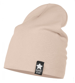 Czapka damska wiosenna, bawełniana, Kashia, beżowa, 55-56 cm